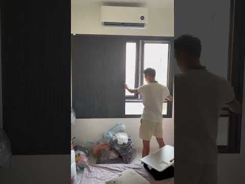 Cửa lưới chống muỗi kết hợp rèm tổ ong