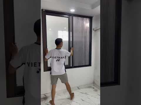 Cửa lưới chống muỗi kết hợp rèm tổ ong: kéo từng lớp